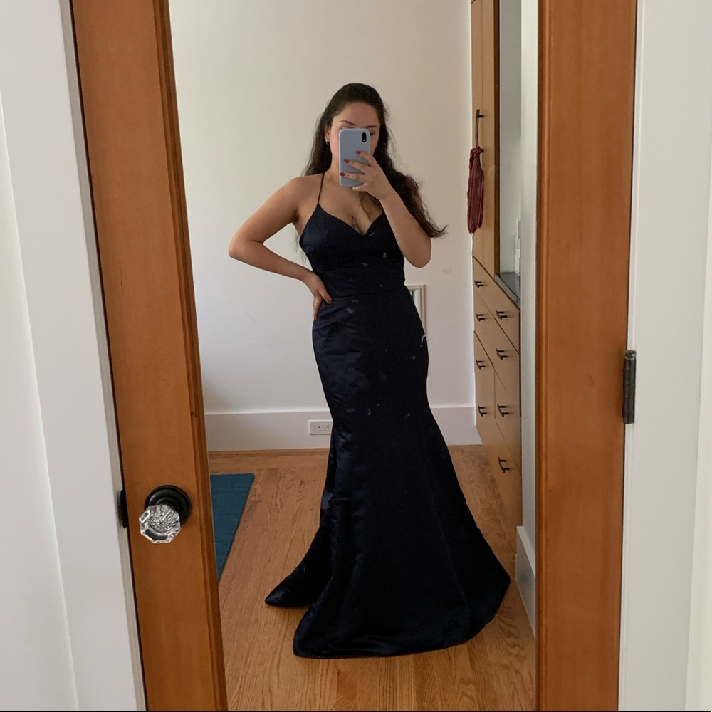 Satin Mermaid Sweetheart Dress (petite)